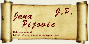 Jana Pijović vizit kartica